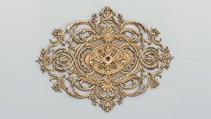3D Carved decor central 042 model