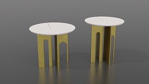 3D Arche Round Side Table by Paolo Castelli model
