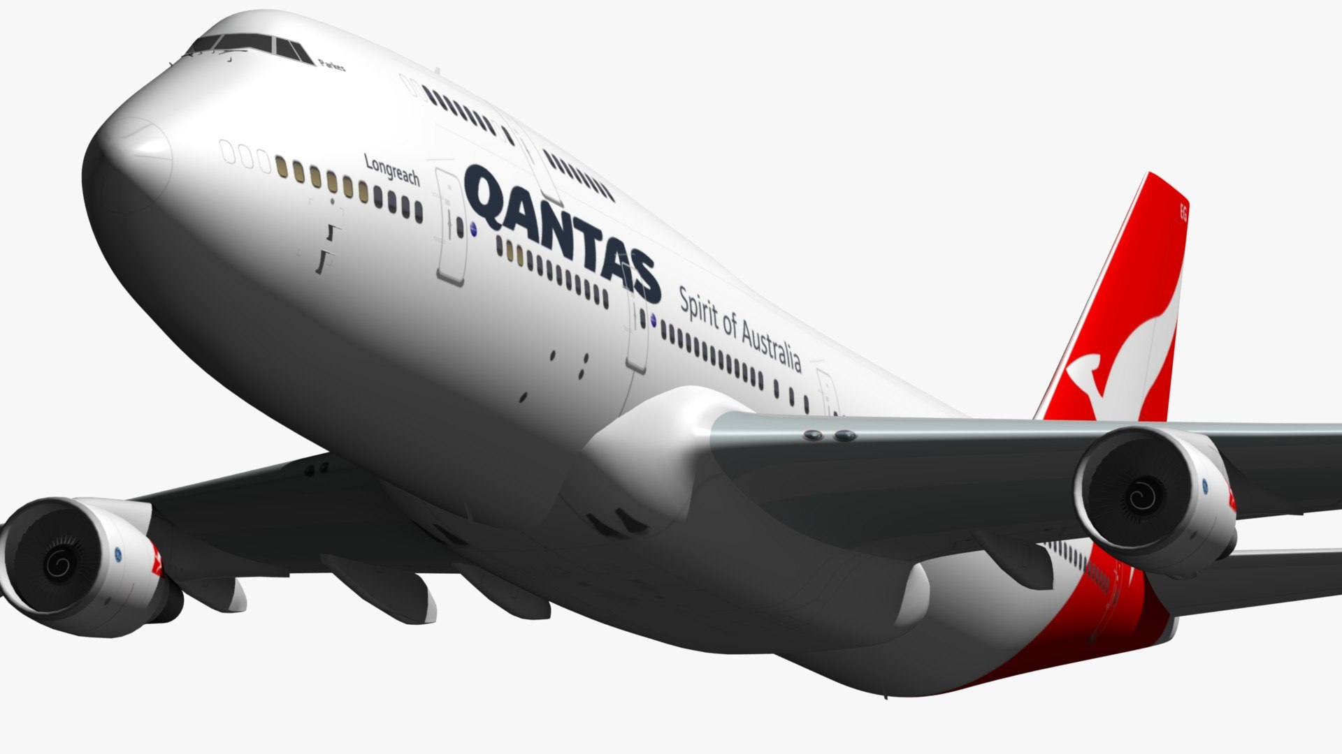 3d Boeing 747-400 Qantas
