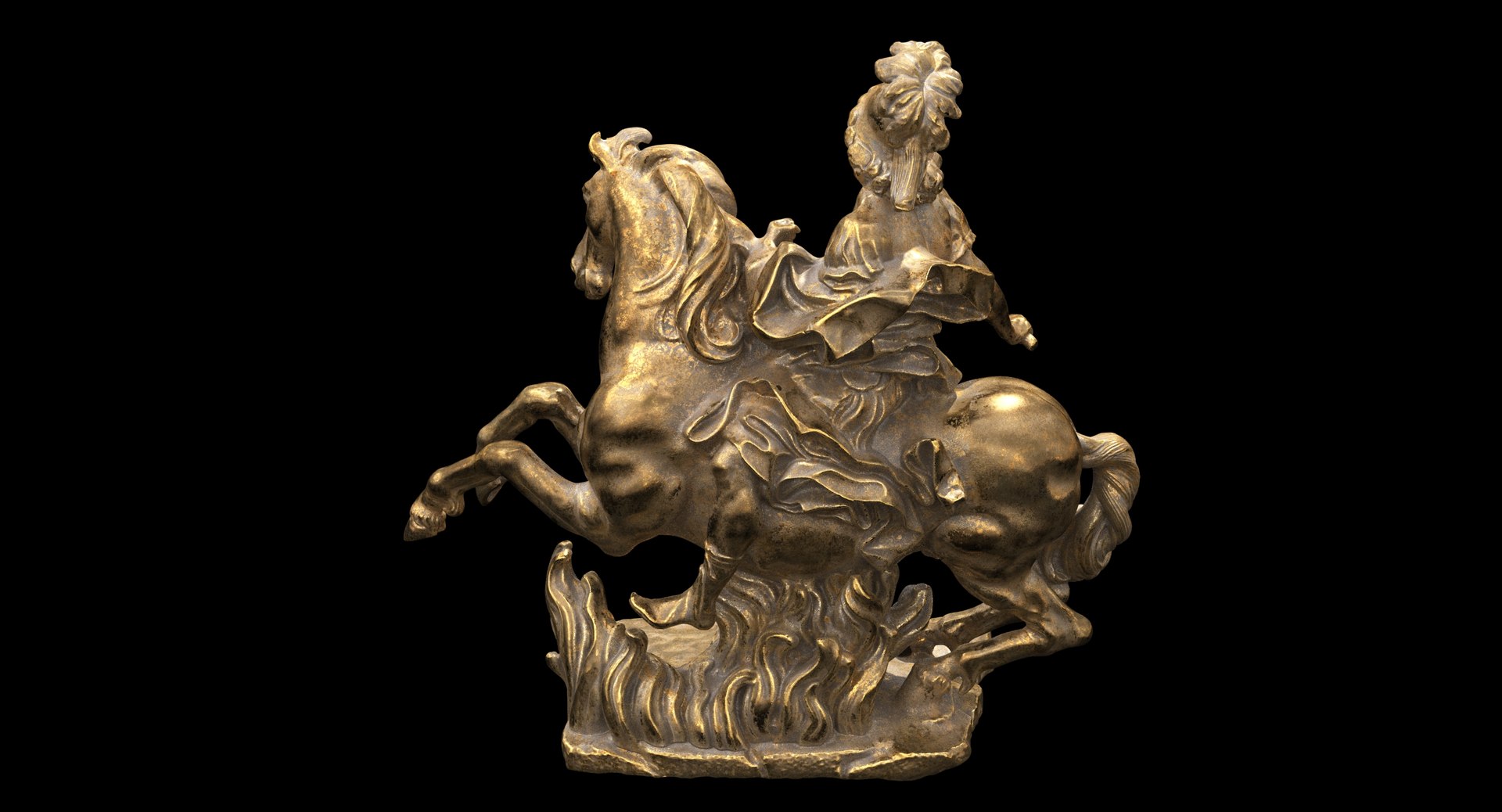 3D Stone Statue Louis Xiv - TurboSquid 1381484