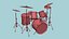 08 Drum Colors Collection - Conception d'instruments de musique de batterie