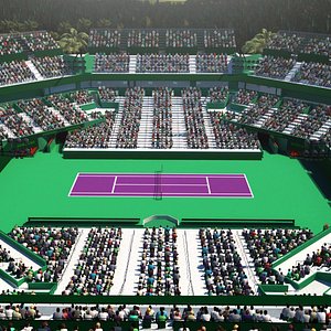 3D model miami open tennis court