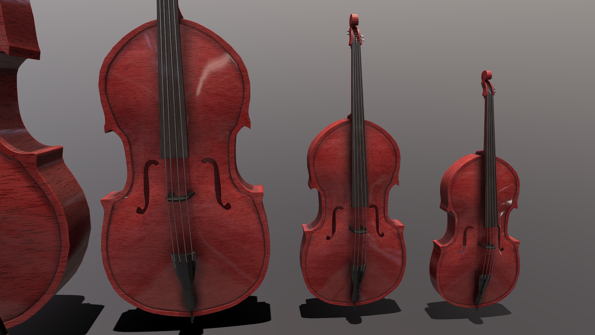 Red String Instrument Set 3D Model - TurboSquid 2378201