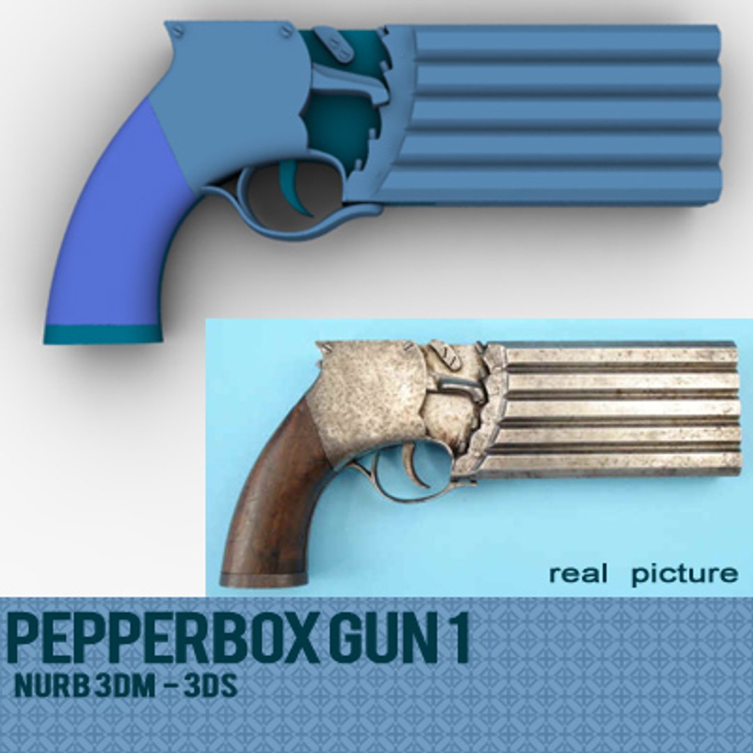 3dsmax pepperbox gun