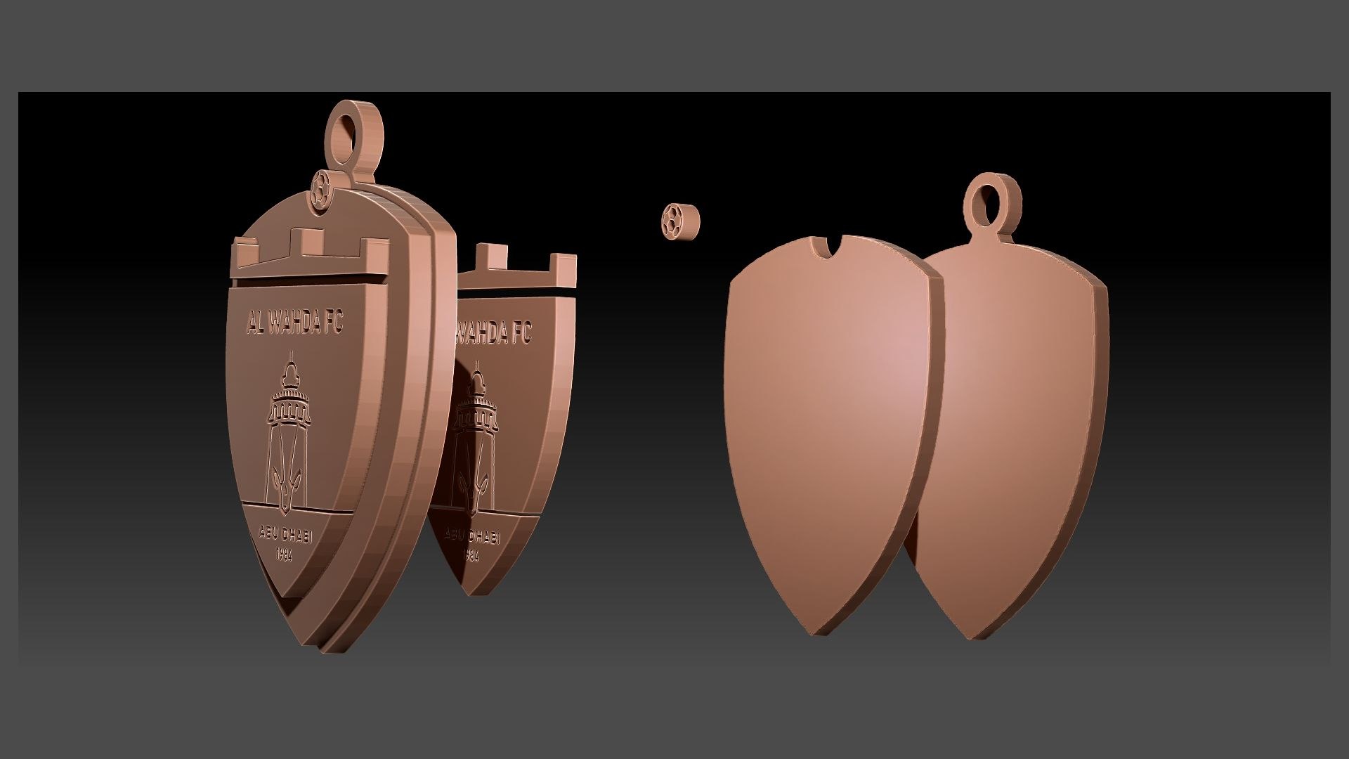 Al Wahda FC Logo Keychan Printable And Renderable 3D - TurboSquid 2226617