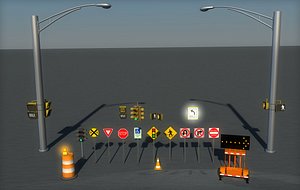 3ds package signs lighting street