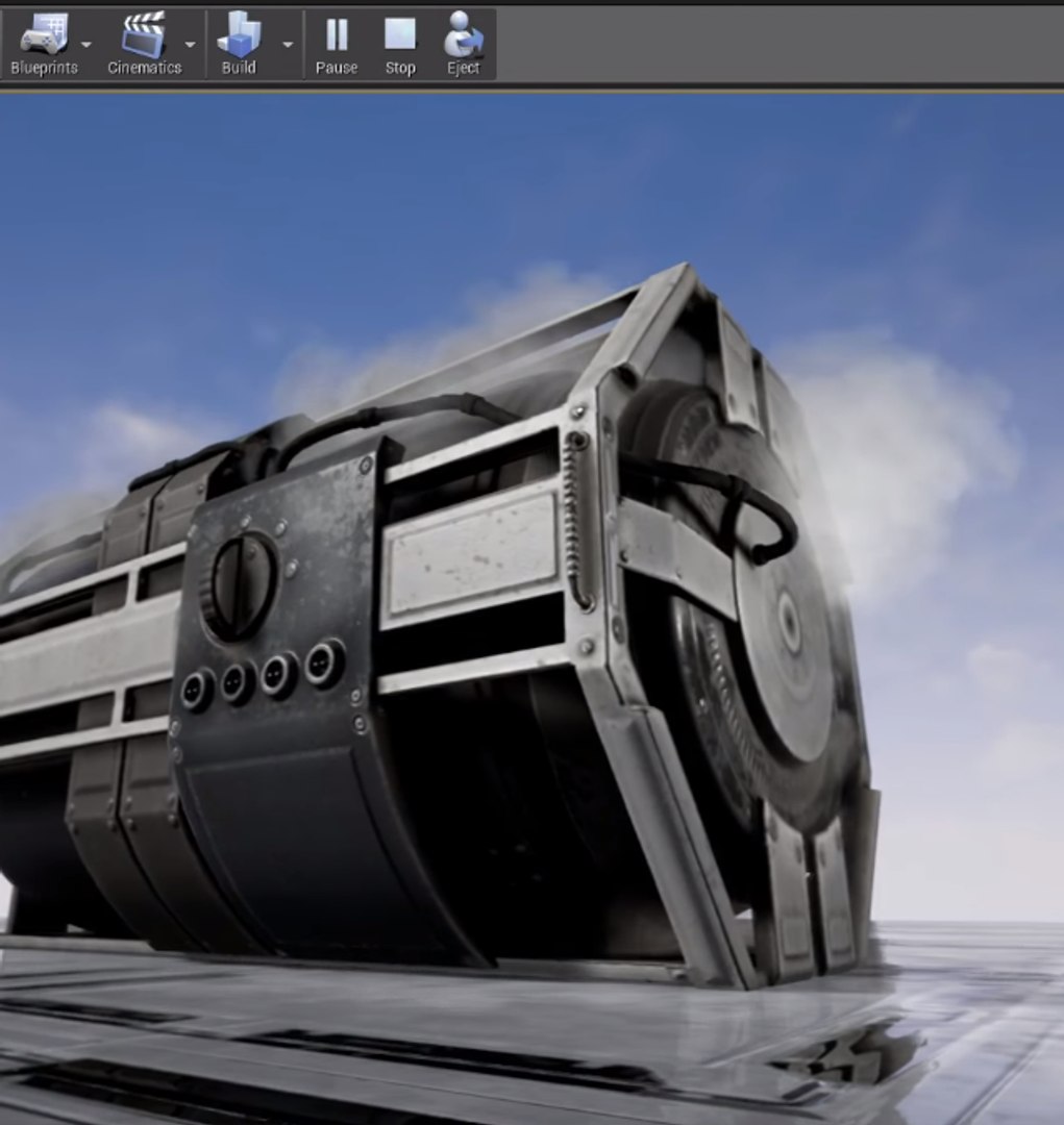 futuristic emergency backup generator 3d model