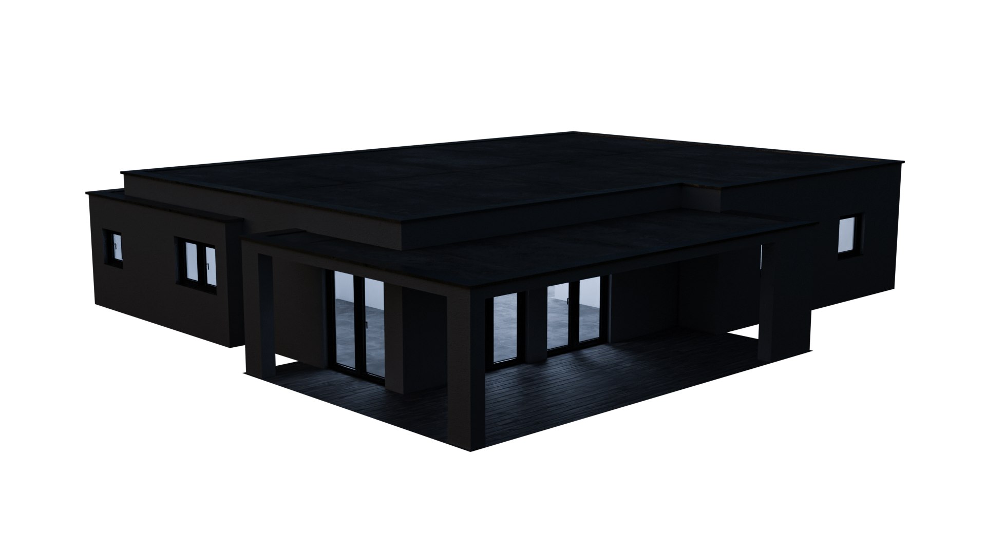 3D Modern One Family House Model TurboSquid 2073020