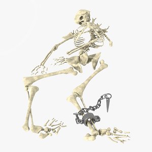 Skeleton Prisoner On Floor Game Ready