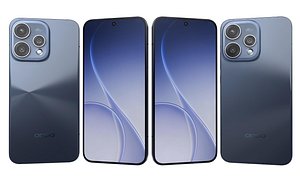 3D Oppo Reno15 China Navy Blue model