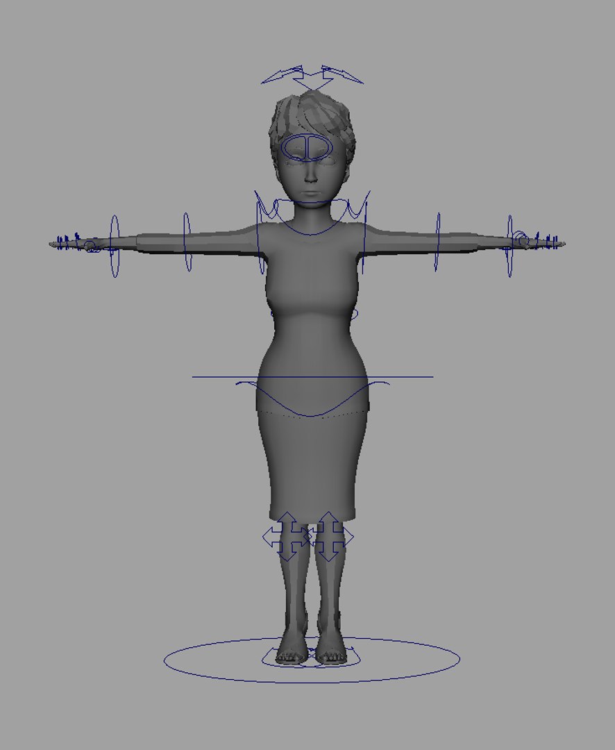 3D Female Rig Model - TurboSquid 1396064