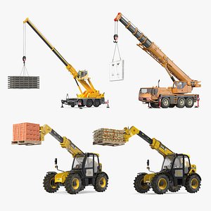 Industrial Vehicles with Building Materials Collection 2