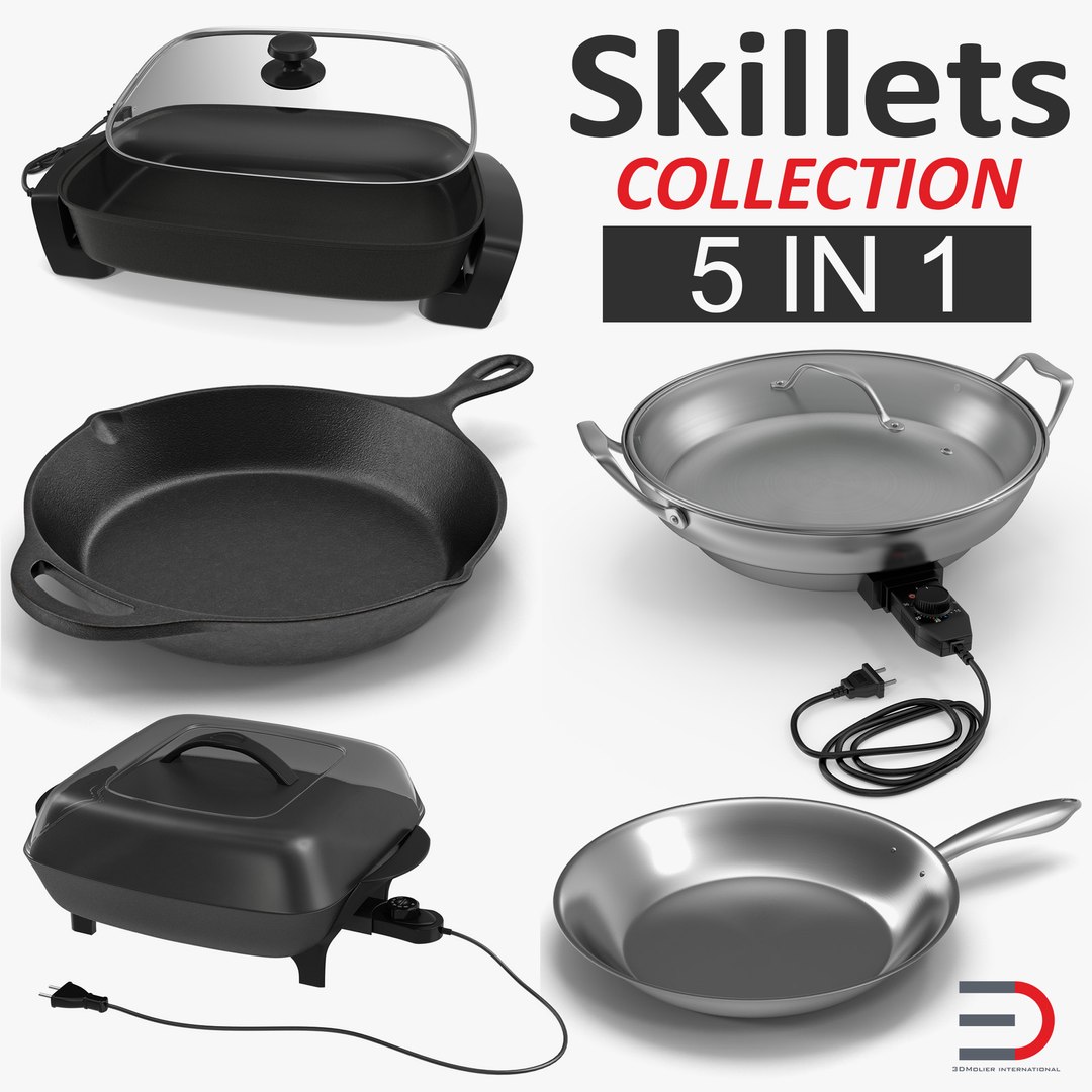 Skillets Collection 3D model preview