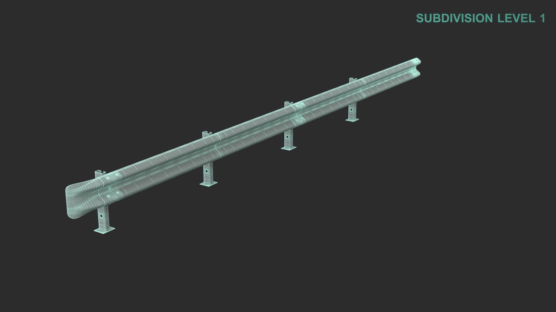 3D Road Safety Barrier model TurboSquid 2076284