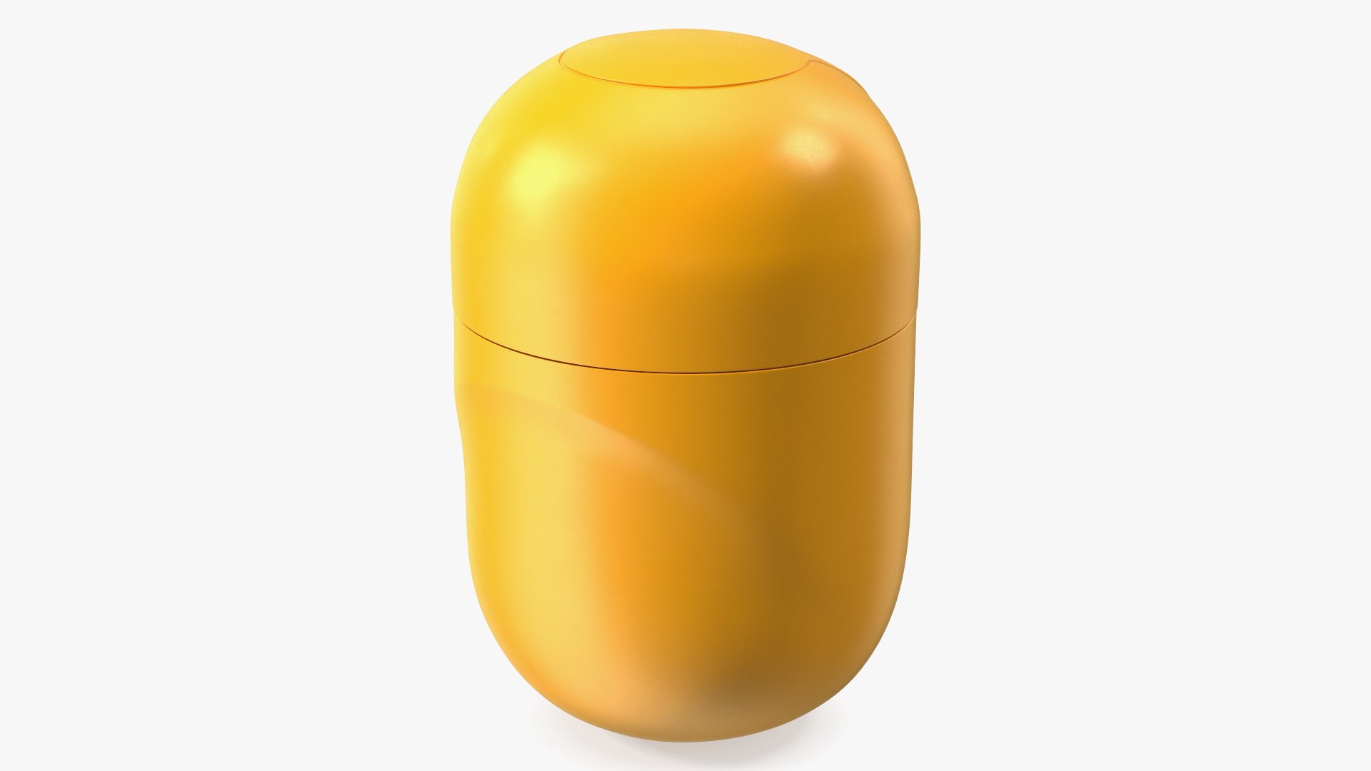 Closed Dark Kinder Egg Plastic Container 3D model preview