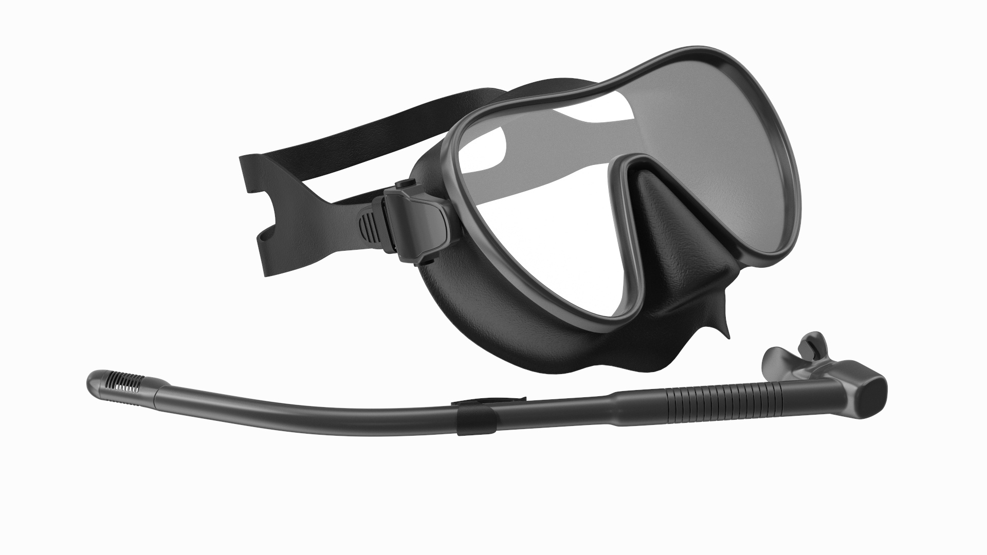 3D Scuba Goggles And Snorkeling Mask Tube TurboSquid 2131656