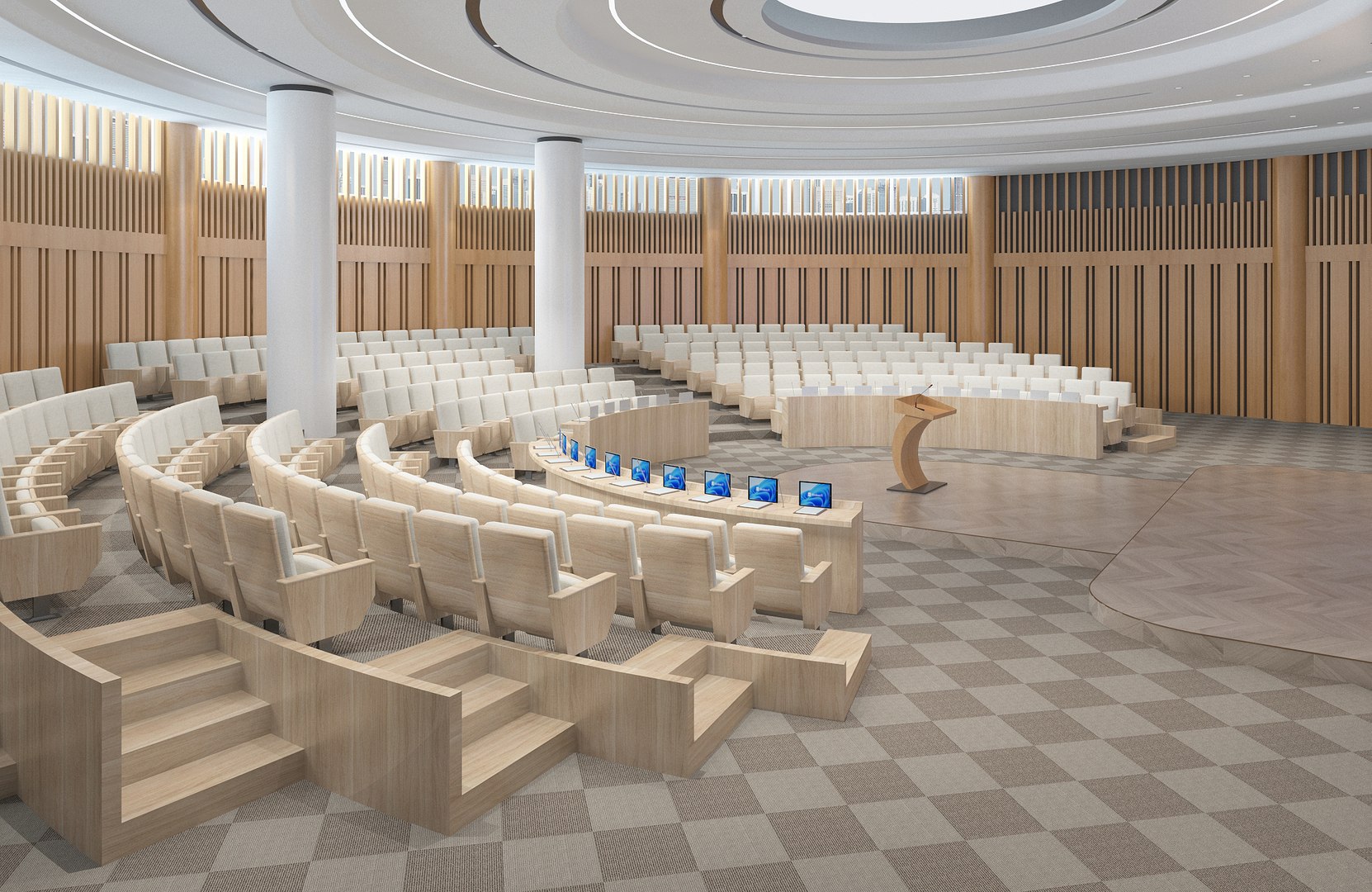 Conference Hall Auditorium 03 3D Model - TurboSquid 2253412