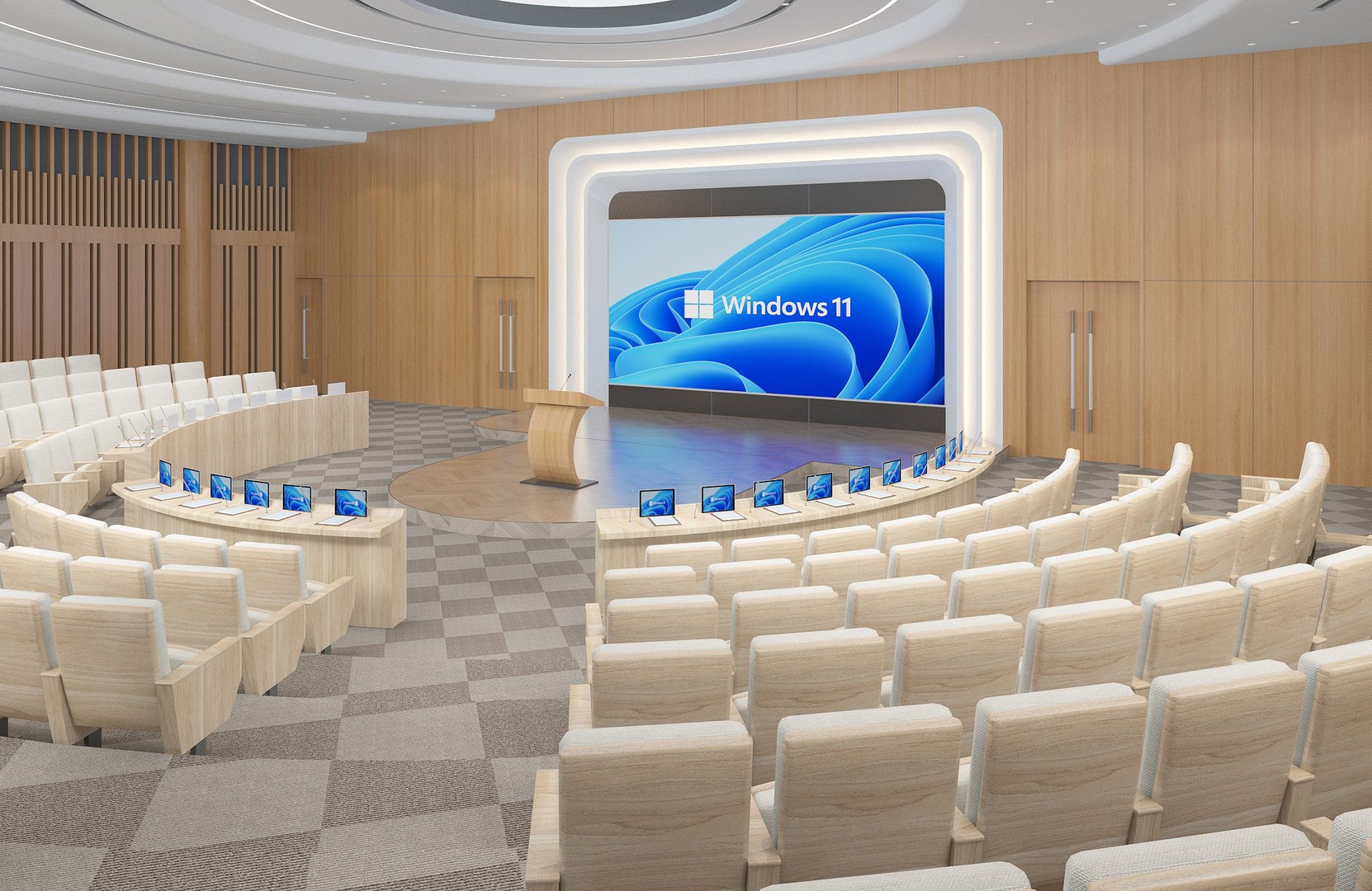 Conference Hall Auditorium 03 3D Model - TurboSquid 2253412