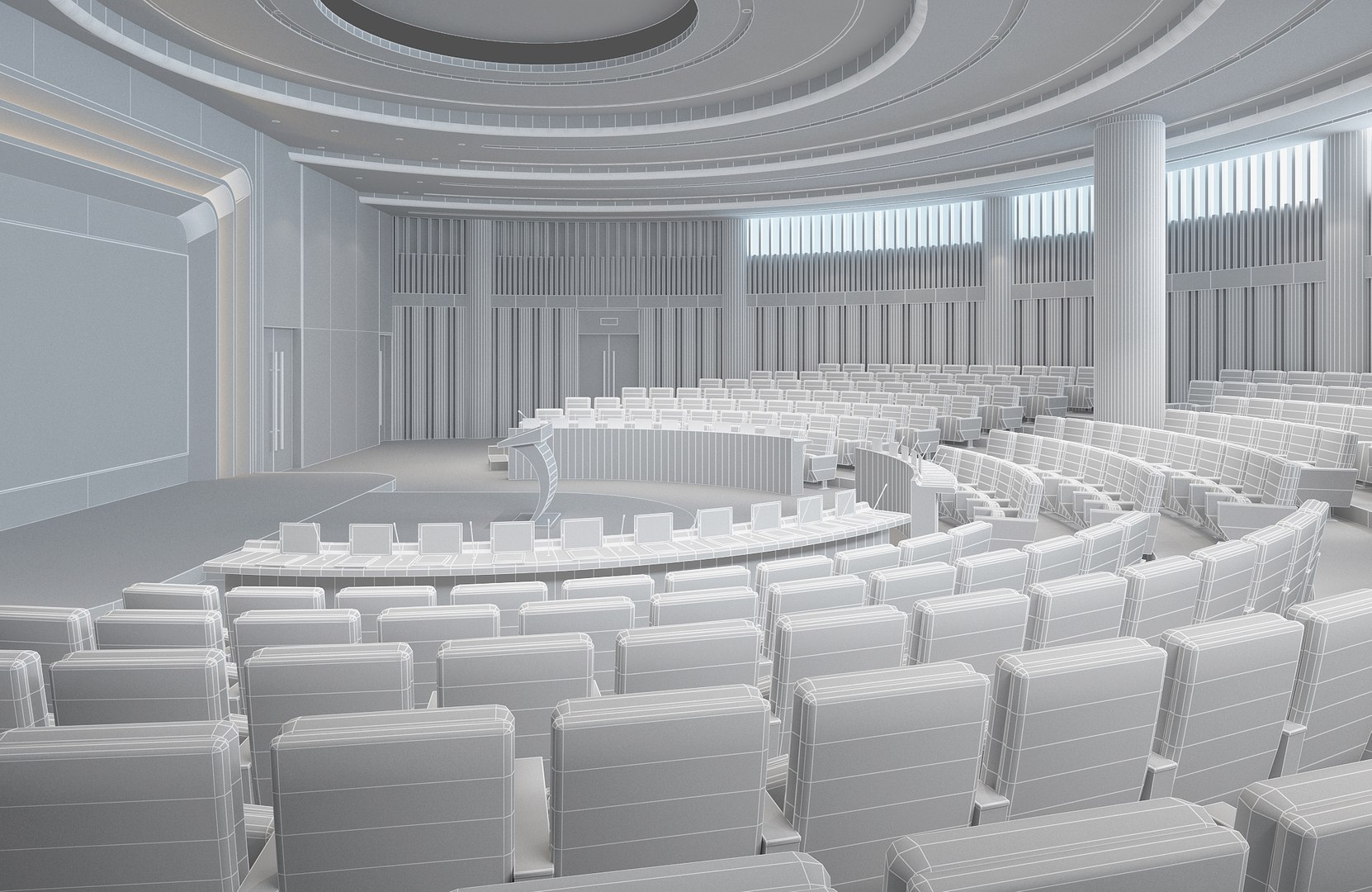 Conference Hall Auditorium 03 3D Model - TurboSquid 2253412