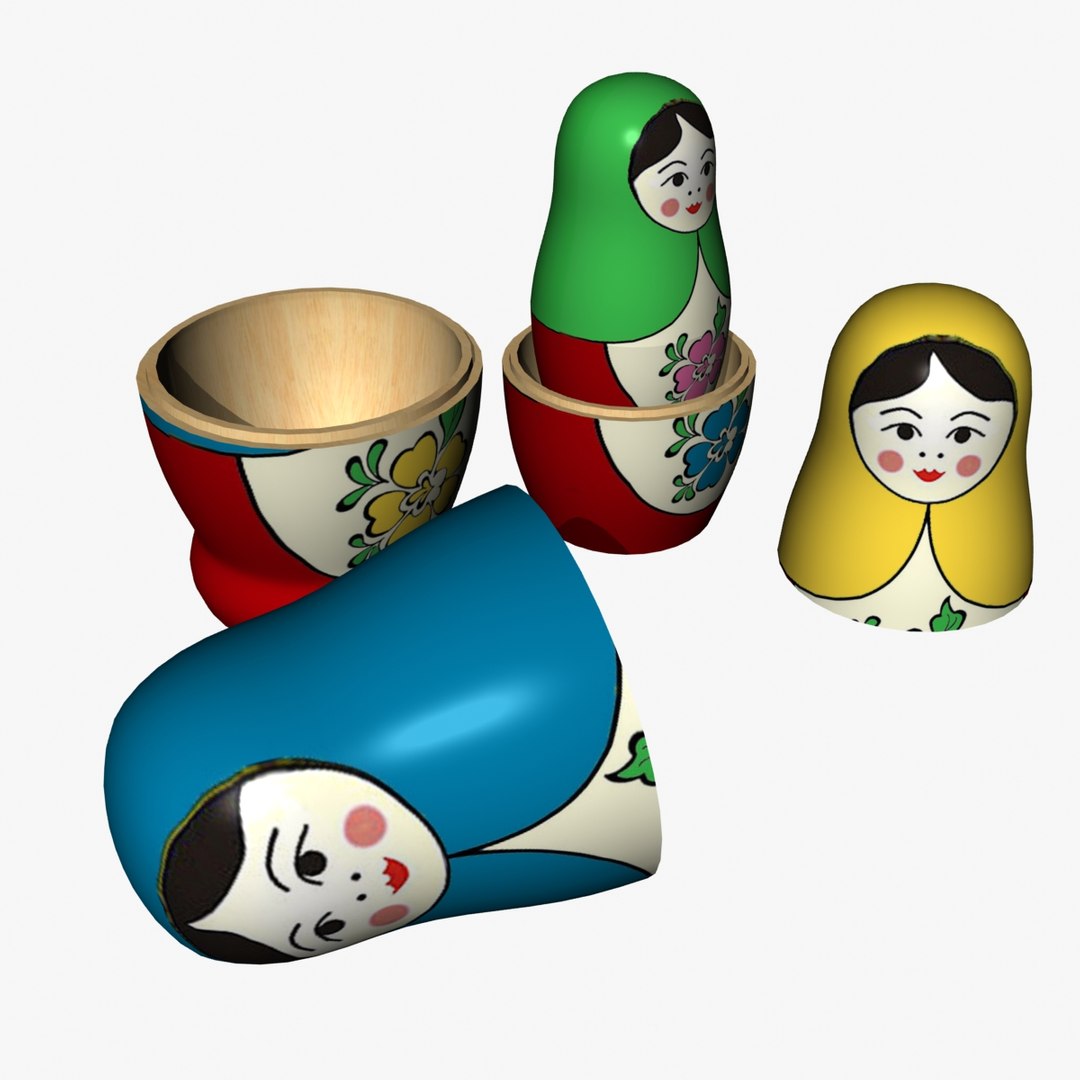 3d Model Russian Nested Dolls