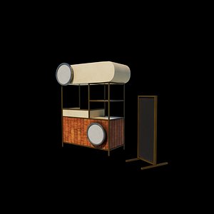 3D Street Food stand 3D model model