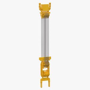 crane spool connector yellow 3D model