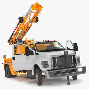 Mobile B-51 Drill Rig Truck Orange Rigged