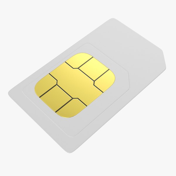 card mobile sim 3d model