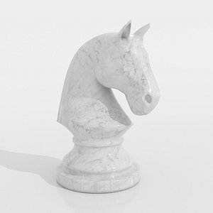3D horse chess marble