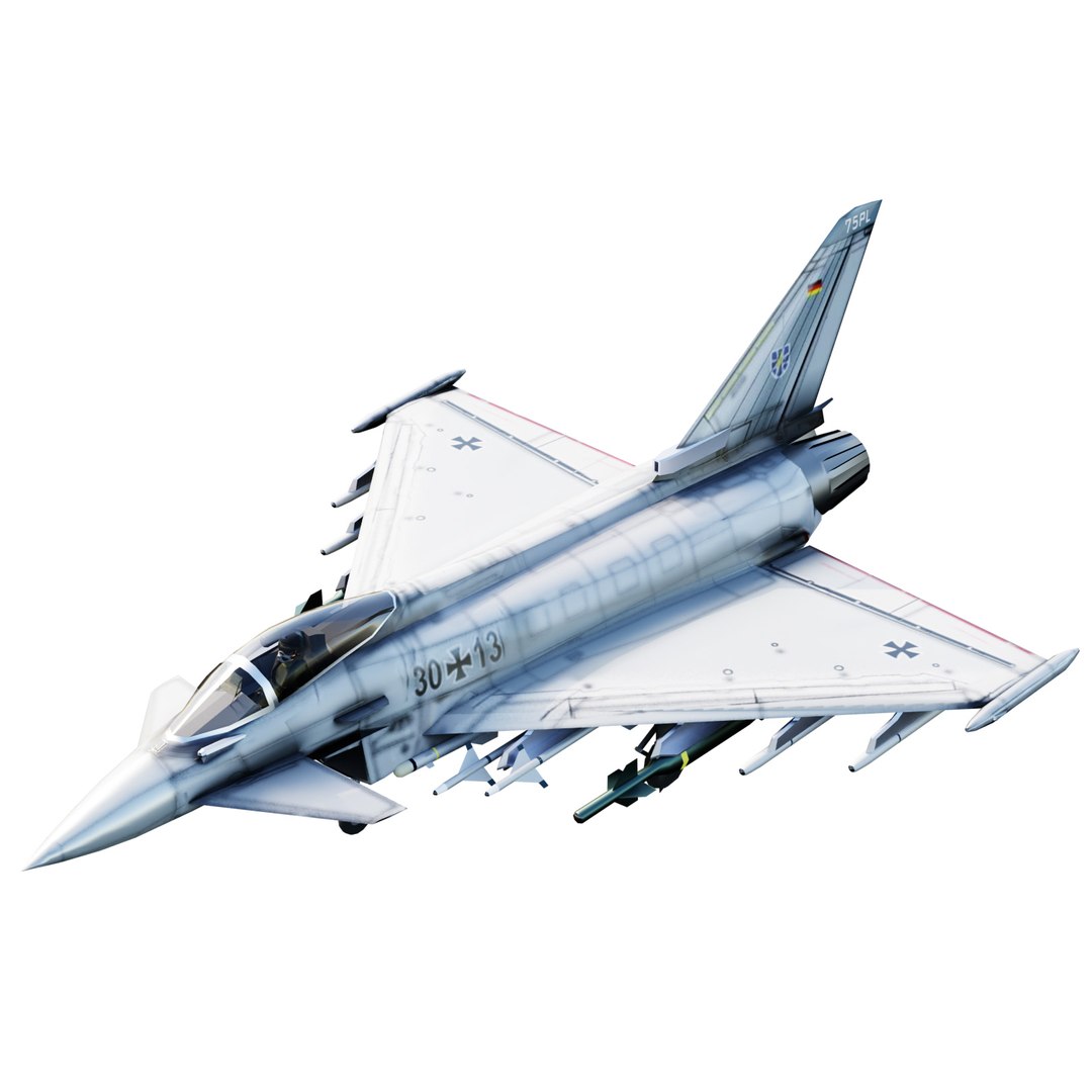 Eurofighter Typhoon EF-2000 Jet Fighter 3D Model