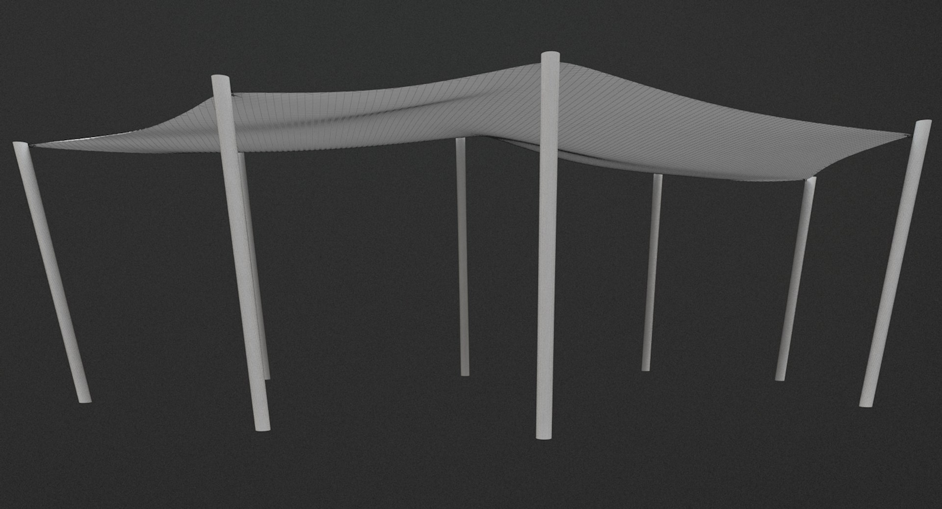 3D Tensile Membrane Canopy Model - TurboSquid 1259910