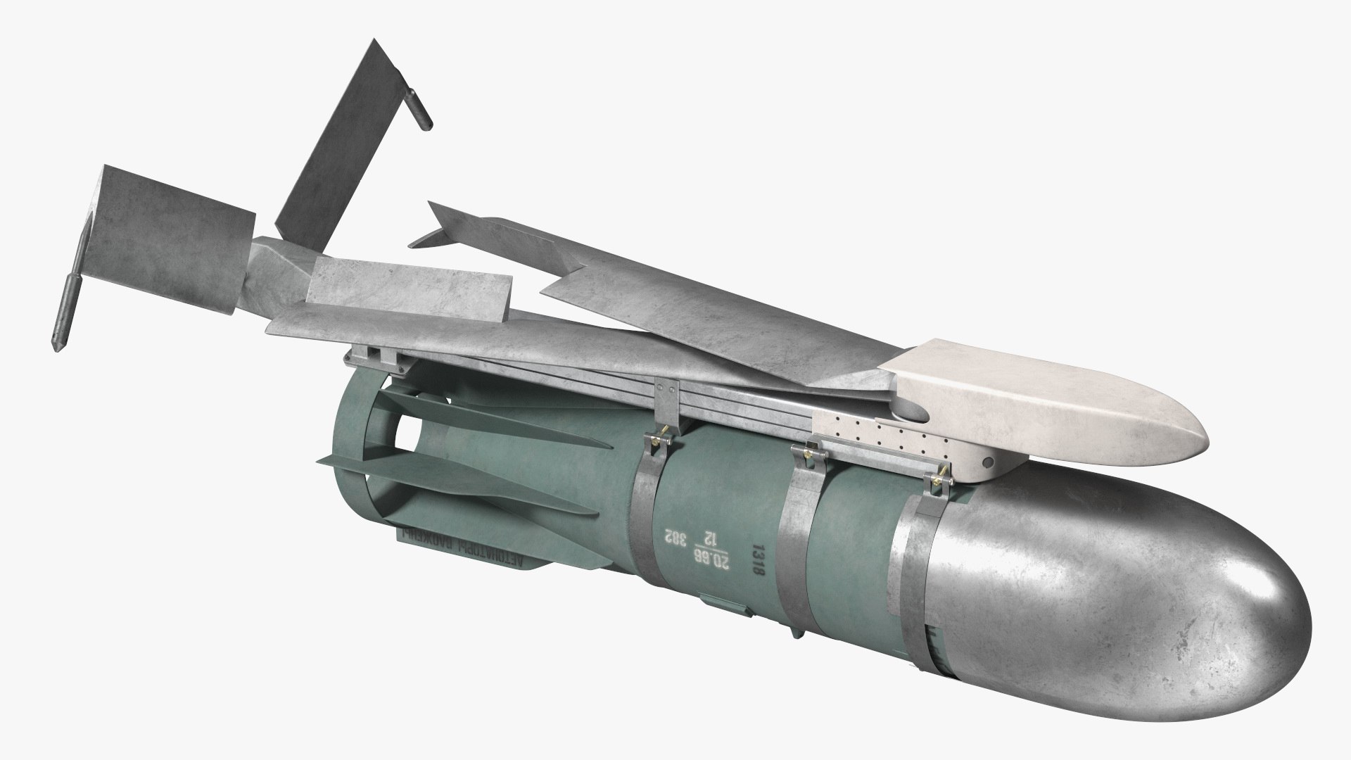 3D model Russian FAB 1500 Air Bomb with UMPK https://p.turbosquid.com/ts-thumb/7v/tTgwPp/6J/russianfab1500airbombwithumpk3dmodel011/jpg/1714091487/1920x1080/fit_q87/9c81a4c2e58ffbd7a09ea1fe406015fa1282c6a1/russianfab1500airbombwithumpk3dmodel011.jpg