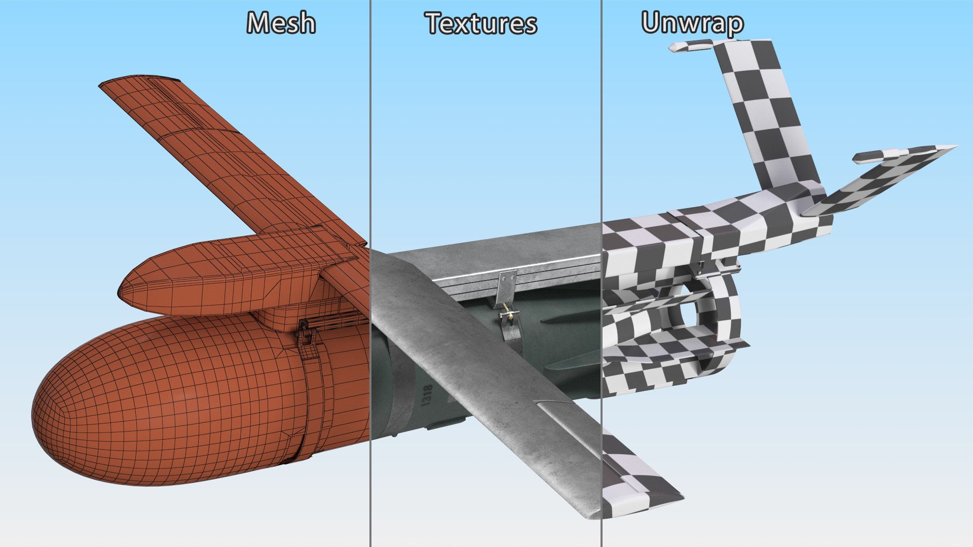 3D model Russian FAB 1500 Air Bomb with UMPK https://p.turbosquid.com/ts-thumb/7v/tTgwPp/SG/russianfab1500airbombwithumpk3dmodel023/jpg/1714091532/1920x1080/fit_q87/b8619618acdfc0ec2947f7529d9323c340a834cd/russianfab1500airbombwithumpk3dmodel023.jpg