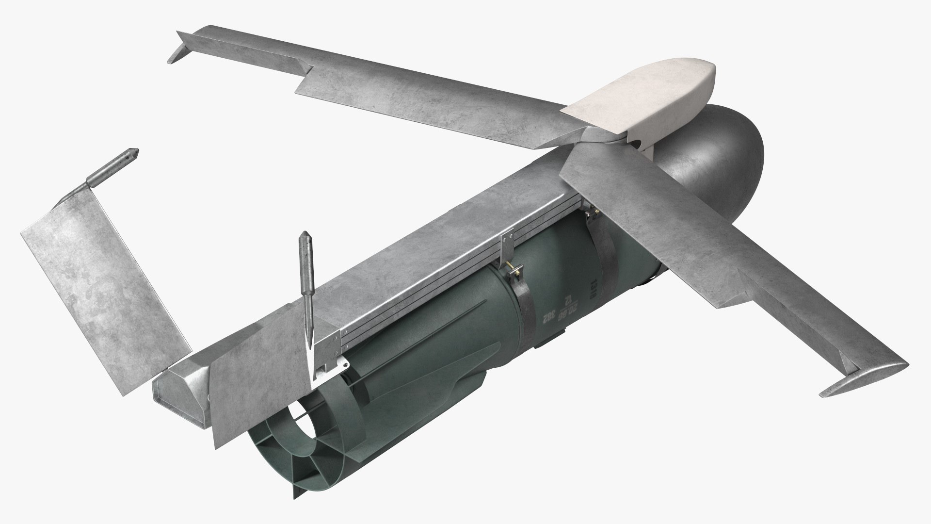 3D model Russian FAB 1500 Air Bomb with UMPK https://p.turbosquid.com/ts-thumb/7v/tTgwPp/zA/russianfab1500airbombwithumpk3dmodel010/jpg/1714091483/1920x1080/fit_q87/5785b602ea8555087fe415254cd5780622475920/russianfab1500airbombwithumpk3dmodel010.jpg