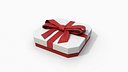 Gift Box - Flat Beveled Edge with Fixed Ribbon Bow