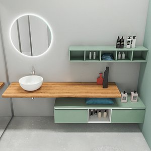 3D model bathroom furniture set arcom