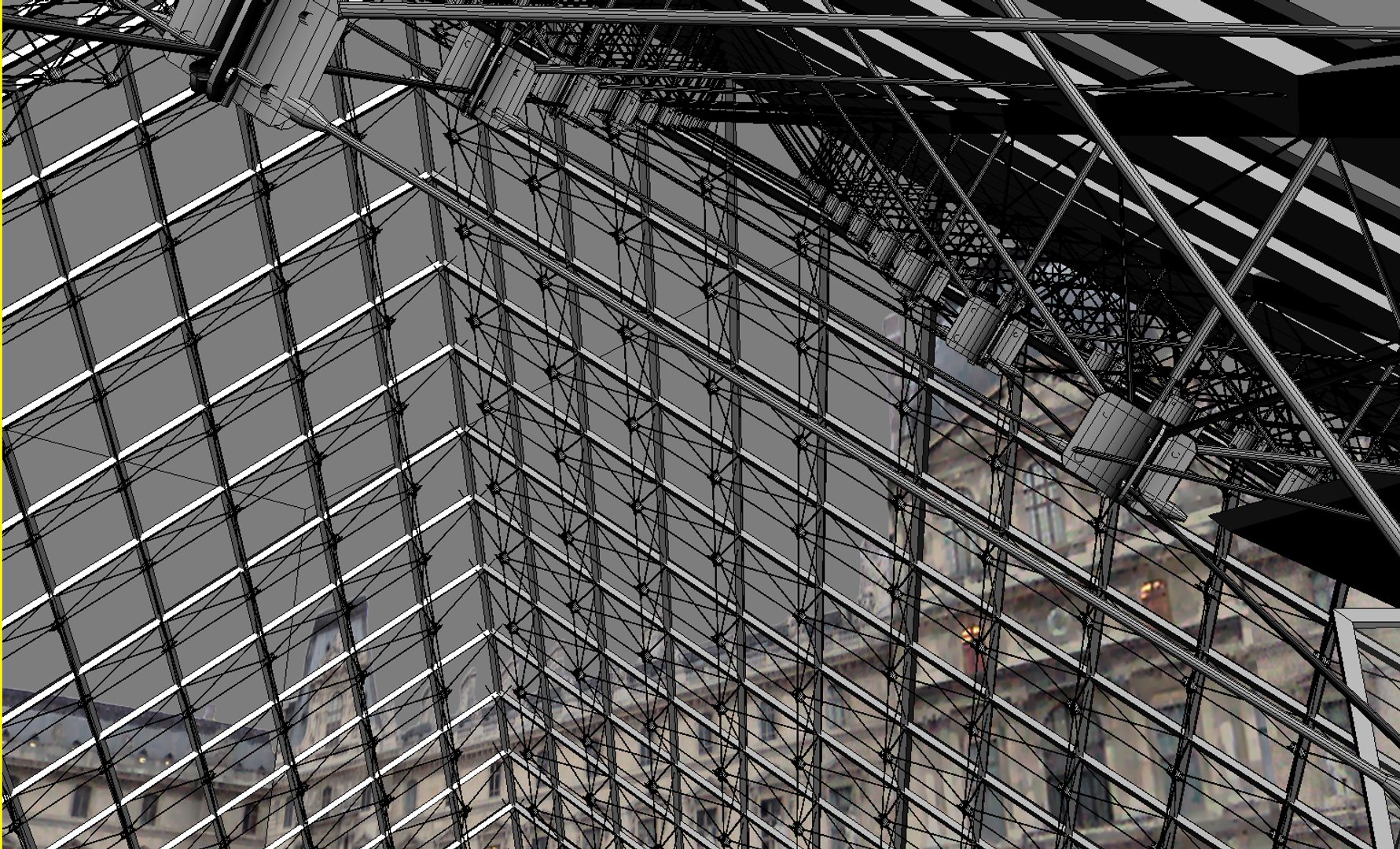3d Model Of Pyramid Louvre