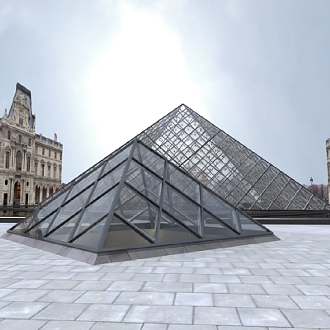 3d Model Of Pyramid Louvre