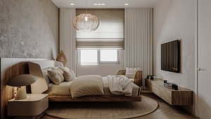 3D Japandi Interior House