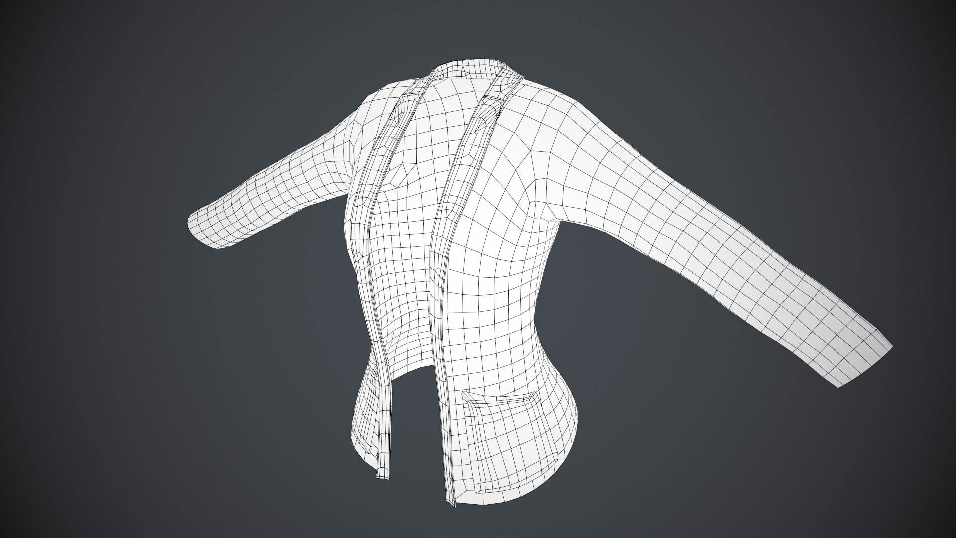 Female Blue Jacket Style 2 model - TurboSquid 1927215