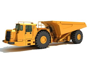 3D underground articulated mining truck