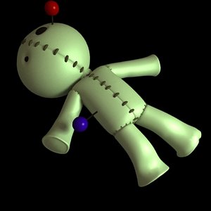 animable character voodoo toy 3d model