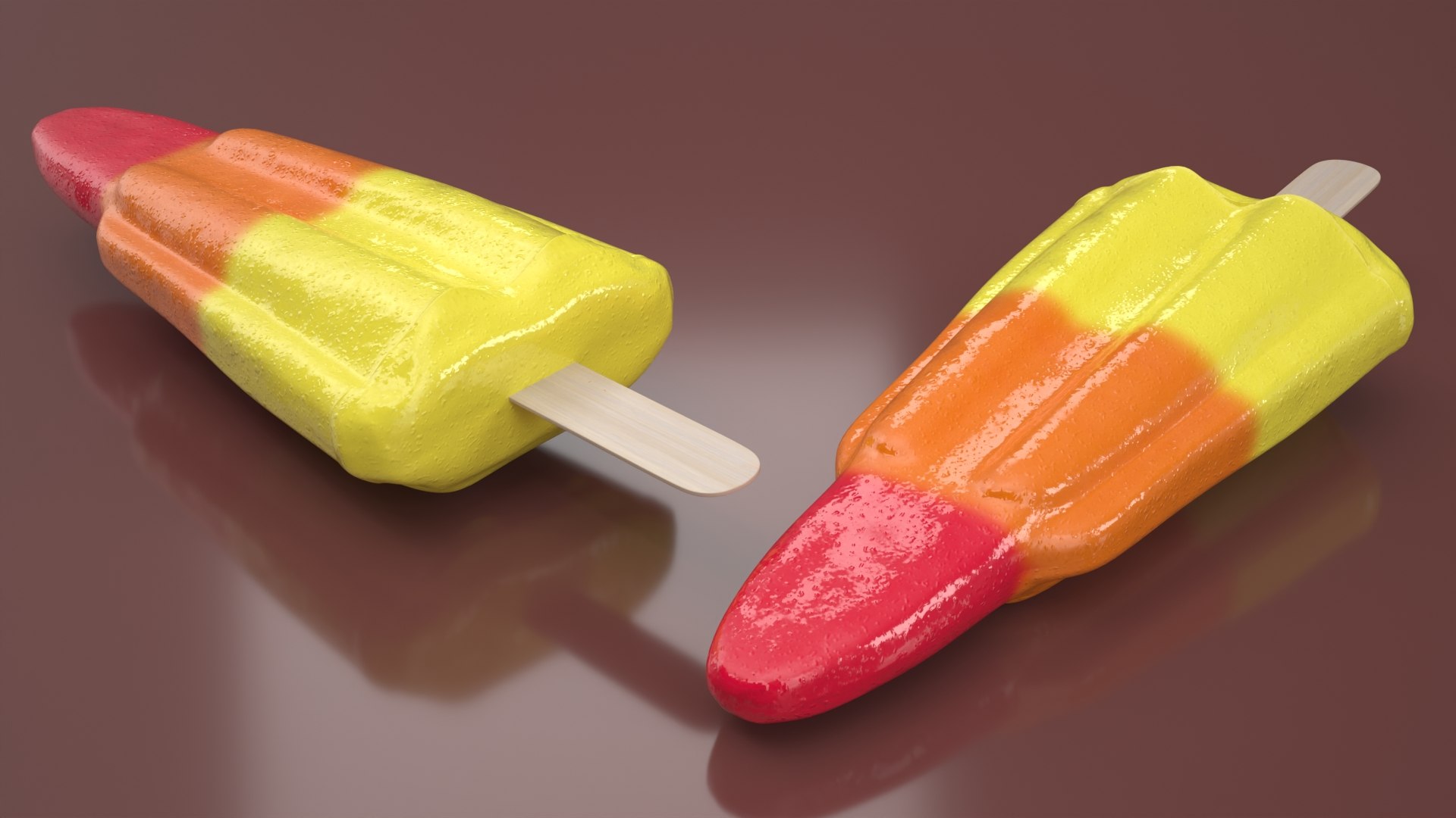Layered Sorbet Stick 3D Model - TurboSquid 2419391