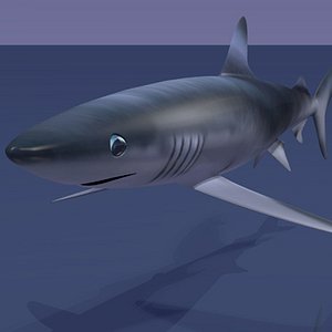 3ds max blue shark