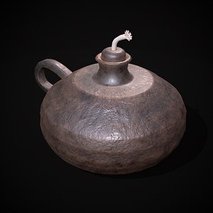 3D Celtic Oil Lamp model