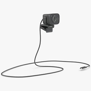 3D Logitech StreamCam with USB C Cable Black model