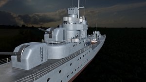 3D uss buck dd-420 model