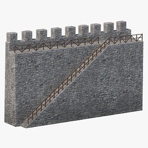 Medieval Wall Segment 03 3D