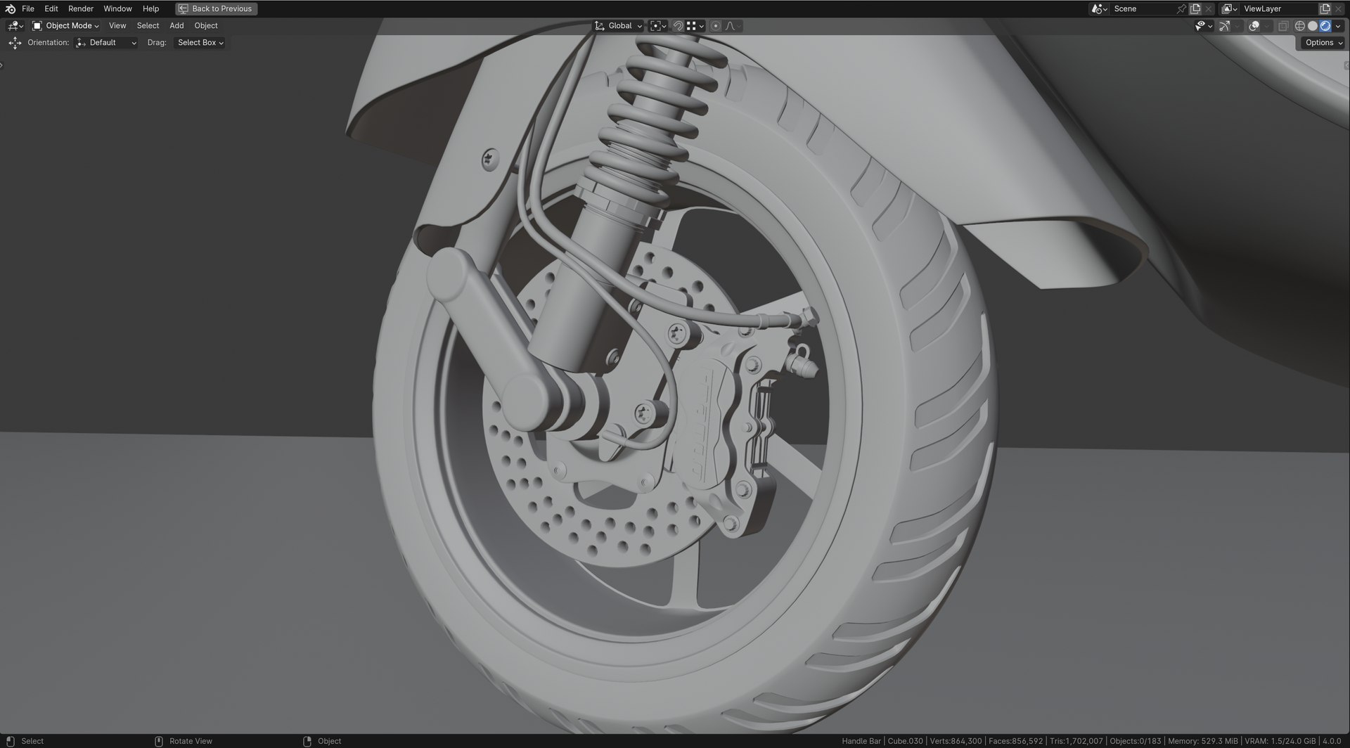 3D Vespa GTS 300 Blend File Model - TurboSquid 2224751