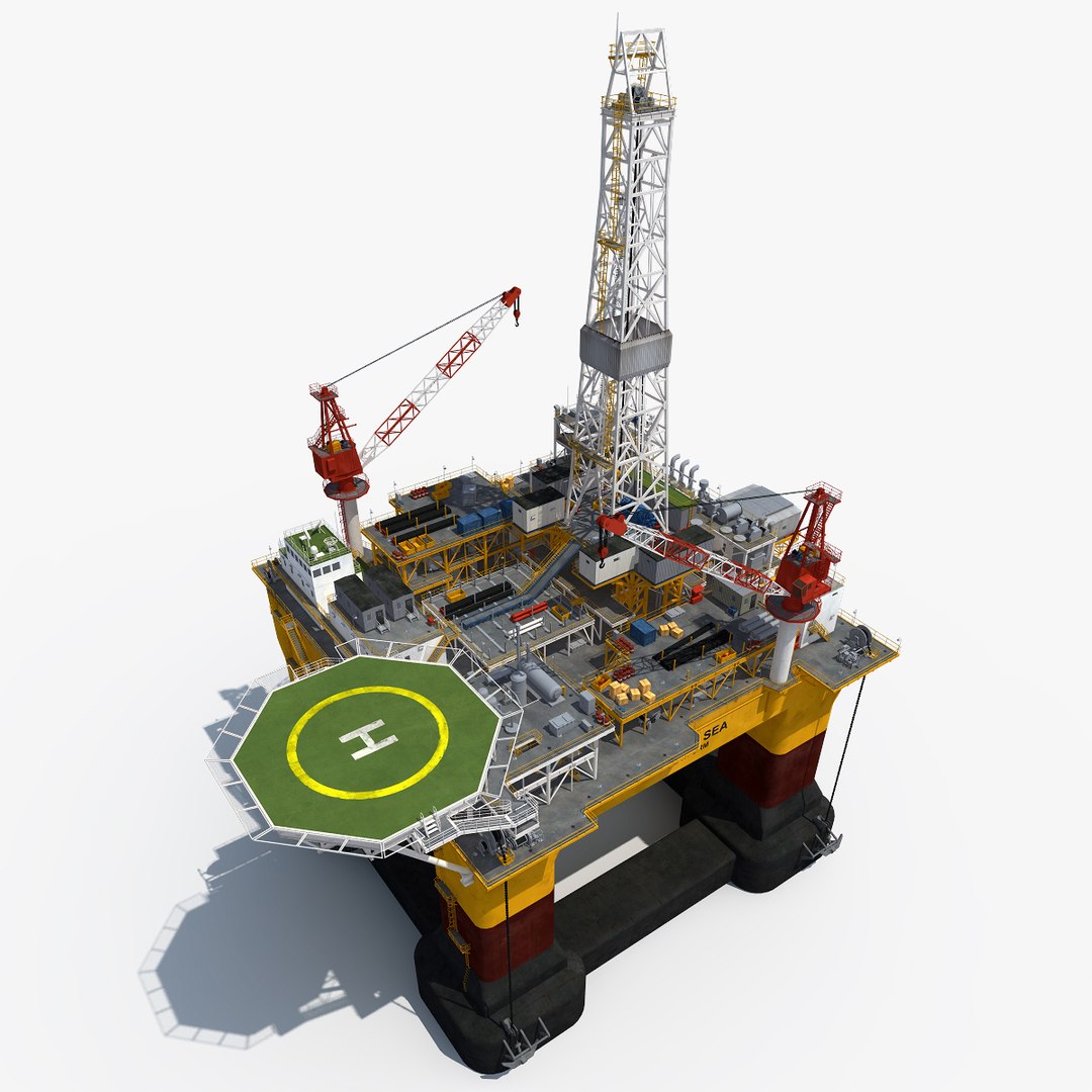 Rust oil rig 3d model фото 82